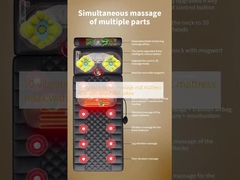 Массажный коврик-матрас с 10 вибромассажными головками для релаксации со съемной подушкой