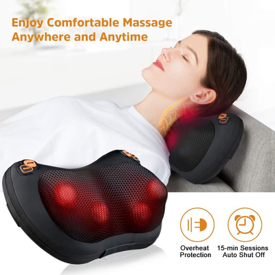 24W Homedics Шиацу массажная подушка Черная беспроводная массажная подушка