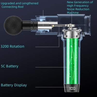 60DB мини-массажёр для ударной терапии весом 2,2 фунта с 5 скоростными уровнями