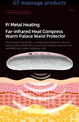 Белый розовый цифровой дисплей менструальный греющий коврик - Розовый пояс для массажа живота для облегчения дискомфорта